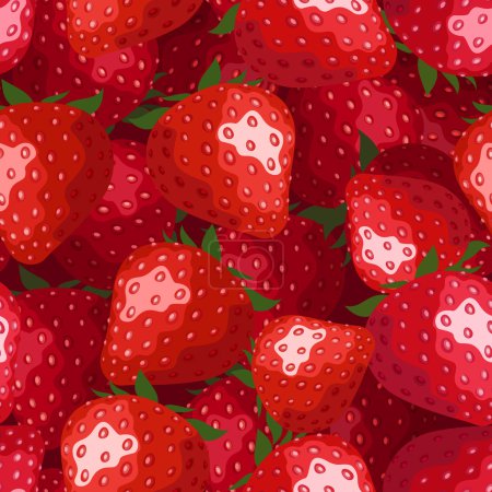 Seamless background with strawberries. Vector illustration.