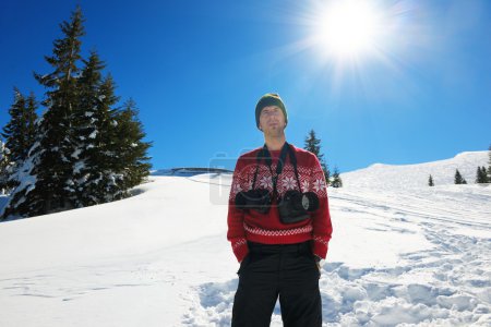 Photographer portrait at winter