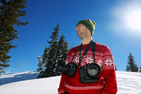 Photographer portrait at winter