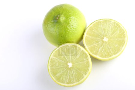 Fresh lime isolated on white background 