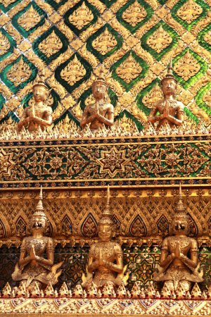 golden temple gable in Thailand