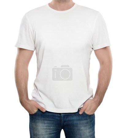 Blank white t-shirt with copy space