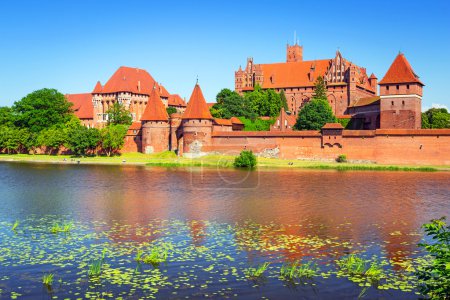 Malbork castle in summer scenery