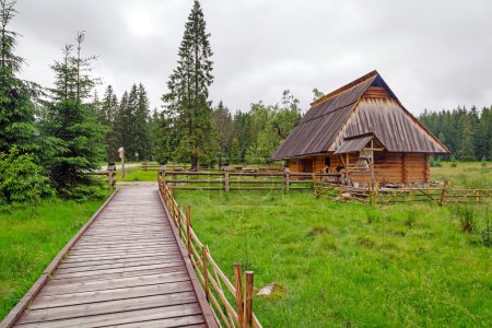 Traditional wooden hut in Tatra mountains