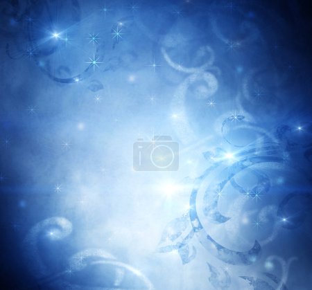 Christmas Holiday Blue Vintage Abstract Background