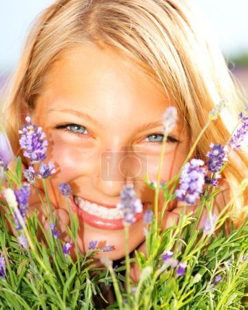 Beautiful Girl With Lavender