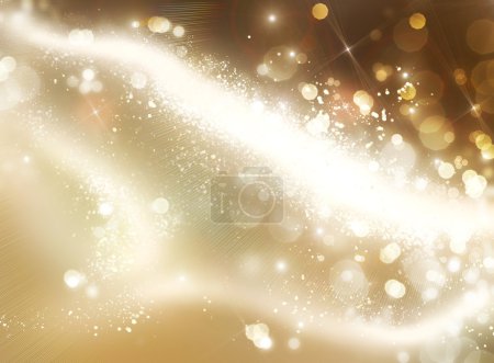 Christmas Holiday Golden Vintage Abstract Background