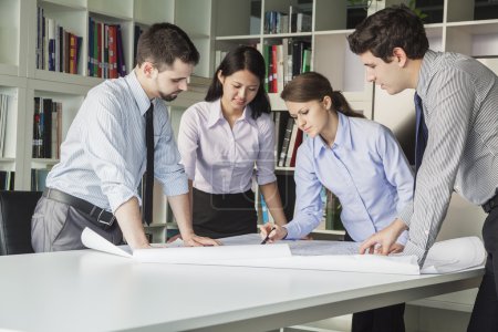 Four architects planning