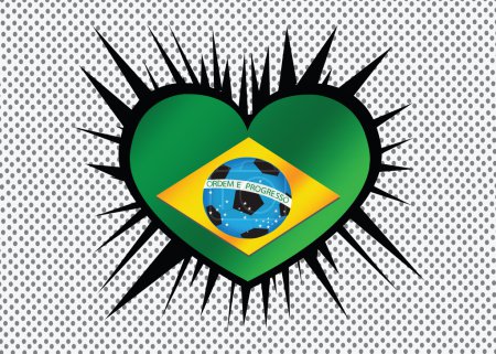 Map flag Soccer ball o Brazil
