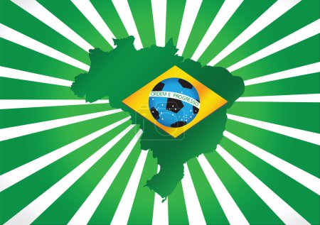 Map flag Soccer ball o Brazil