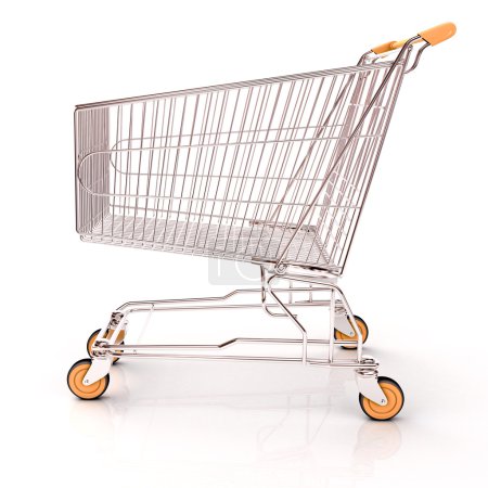 Shopping cart isolated