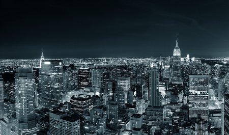 New York City Manhattan skyline at night