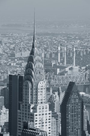 Chrysler Building black and white