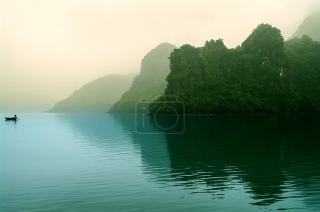 Islands in the morning mist.