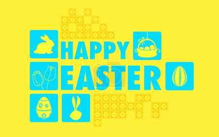 Happy Easter Collage Background