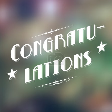 Congratulations Typography Background