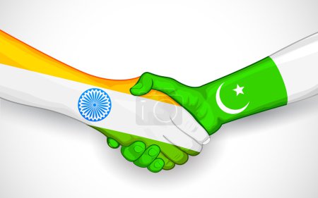 Handshake between India and Pakistan