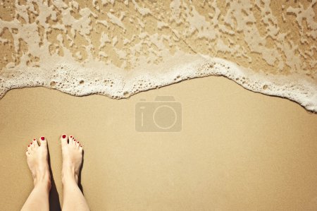 Feet on beach