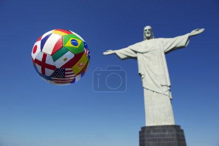 Brazil International Football Soccer Ball Corcovado Rio de Janeiro