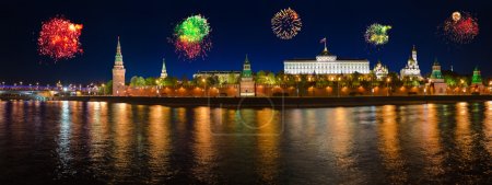 Fireworks over Kremlin in Moscow