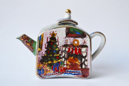 A souvenir teapot