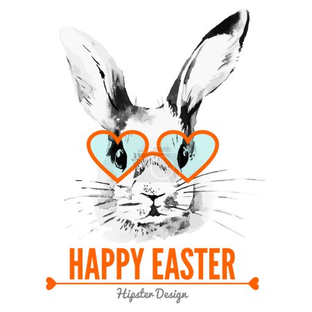 Hipster Easter rabbit.