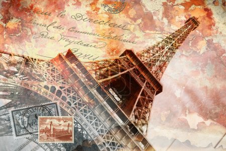 Eiffel tower Paris, abstract art