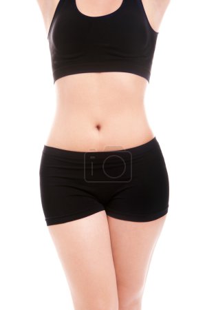 Size 40 woman's body isolated over white background