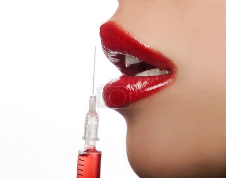 Woman with syringe