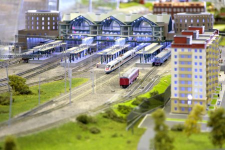 Model of railway station