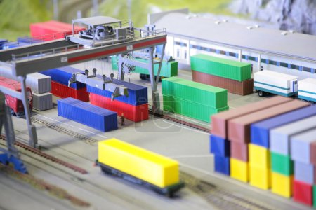 Model merchandise railway station