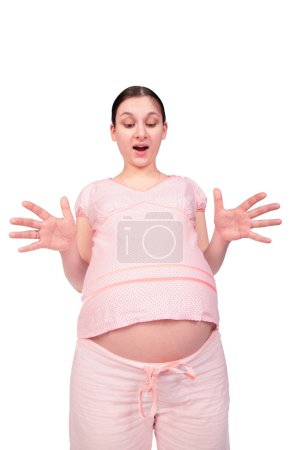 Pregnant girl surprised