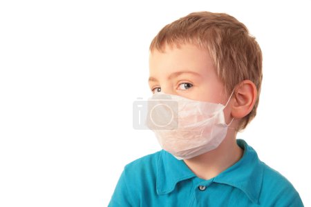 Boy in respirator