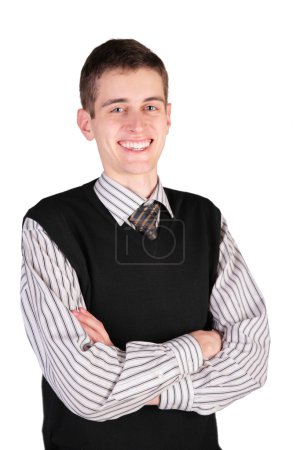Smiling guy in black vest