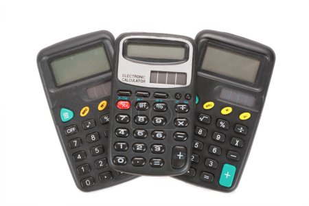 Three old vintage calculators