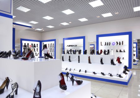 Interior of shoe shop