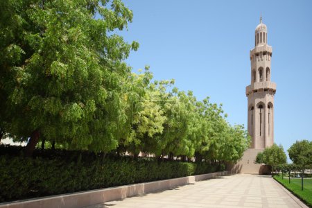 Islamic architecture tower, oman, sunny summer day