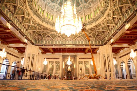 Grand mosque in Oman general view luxury interior