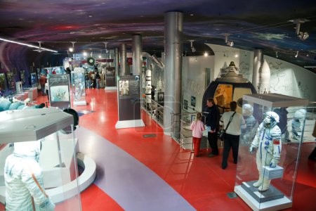 Pavilion with exhibits of history of space exploration