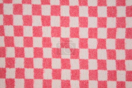 Wool red white square texture