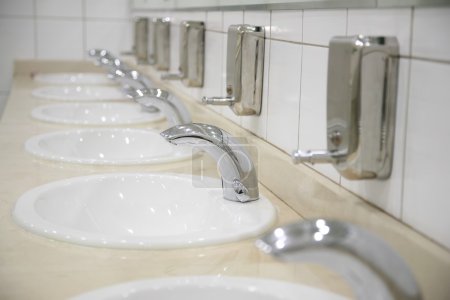 Row of faucet
