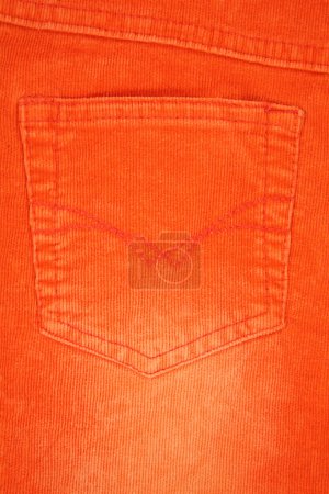 Orange jeans poket texture