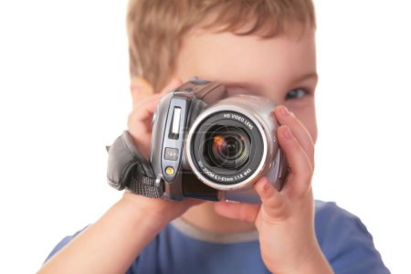 Child with camcorder