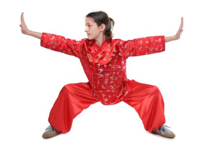 Kung fu girl low stance