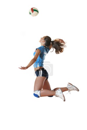 Girl playing volleyball game