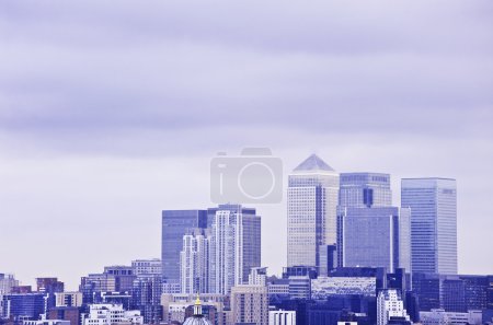 Cold toned image of London financial district representing emotionless busi