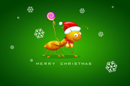 Ant celebrating Christmas