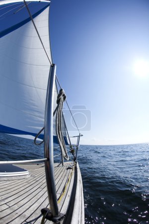 Sailing in the open sea
