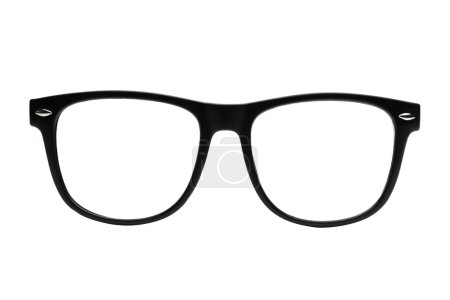 Black retro nerd frames with clipping path
