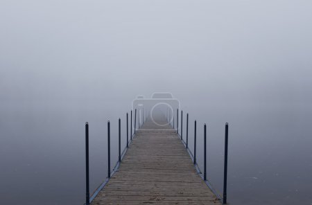 Endless jetty into a fog